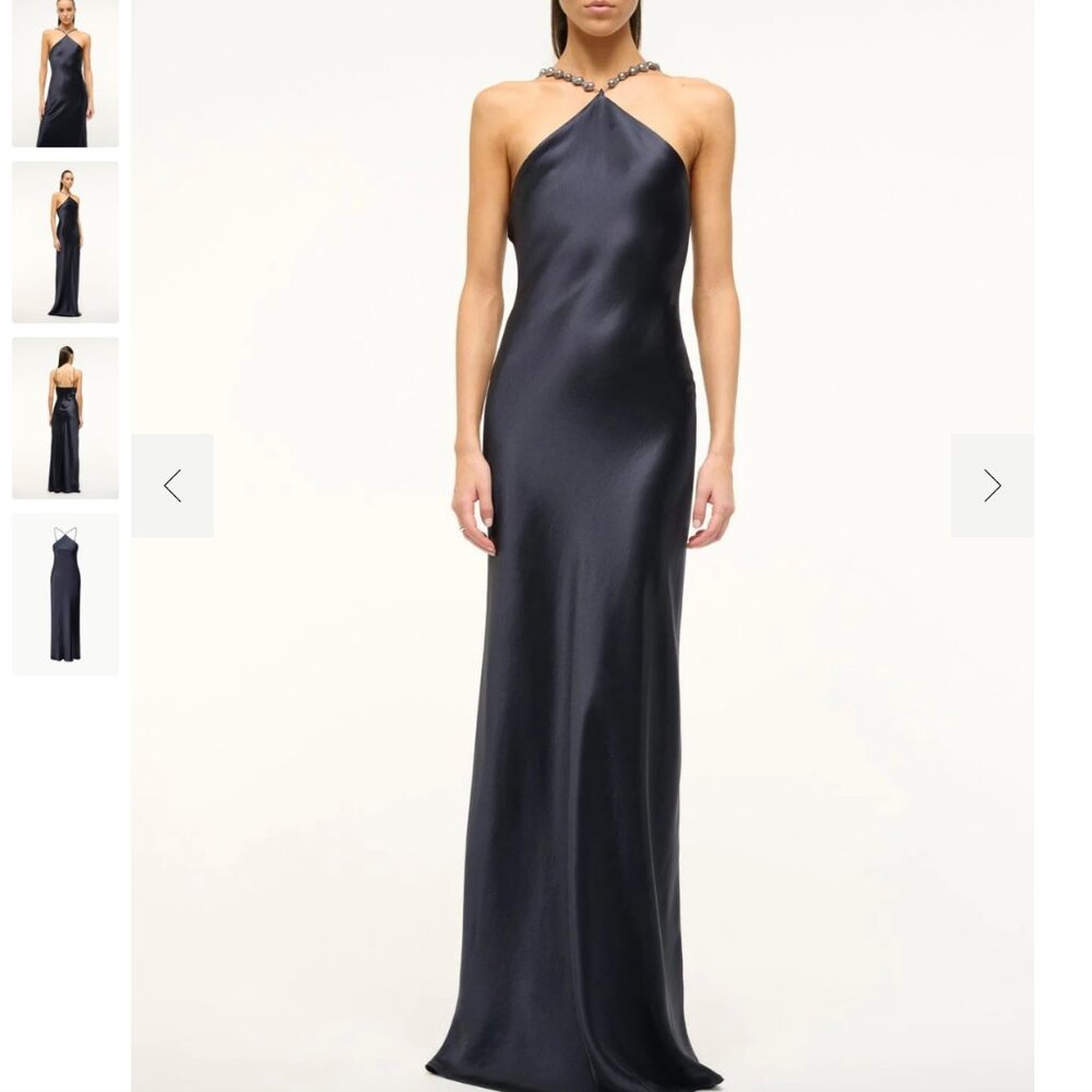 Staud Navy Cadence Long Dress